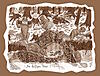 "Die fleissigen Biber" im Sepiastyle, gezeichnet 2009/10, nachbearbeitet 2023
